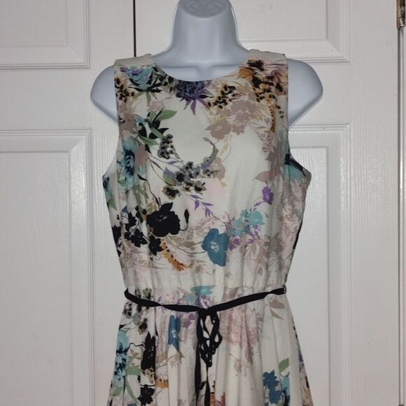 J. Taylor off white floral swing beach cruise party graduation  dress Sz 6 - Picture 3 of 5